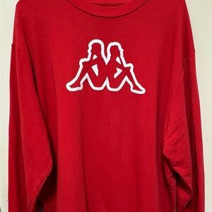 Red Vintage Kappa Omini Logo Crewneck Sweatshirt Men’s XL